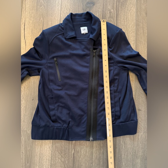 Cabi Navy Moto Jacket Zip Front Navy Black Size Small - Picture 2 of 7